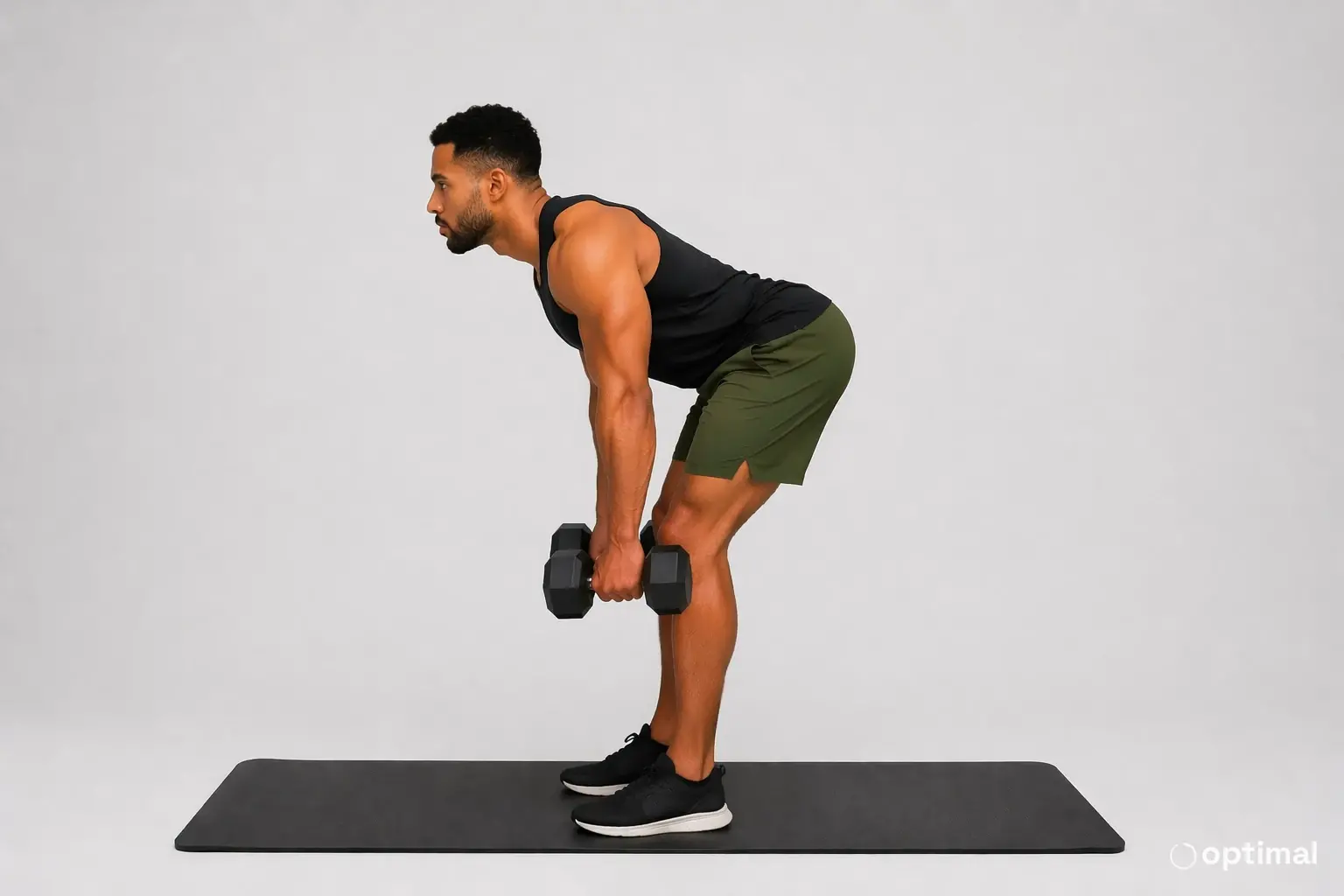 Bent over row start position