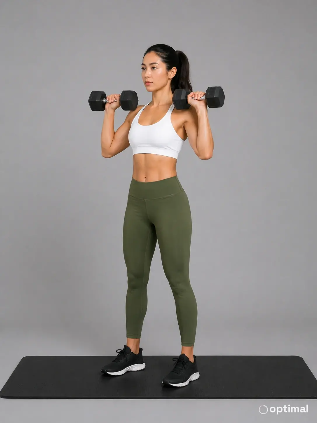 Dumbbell shoulder press start position