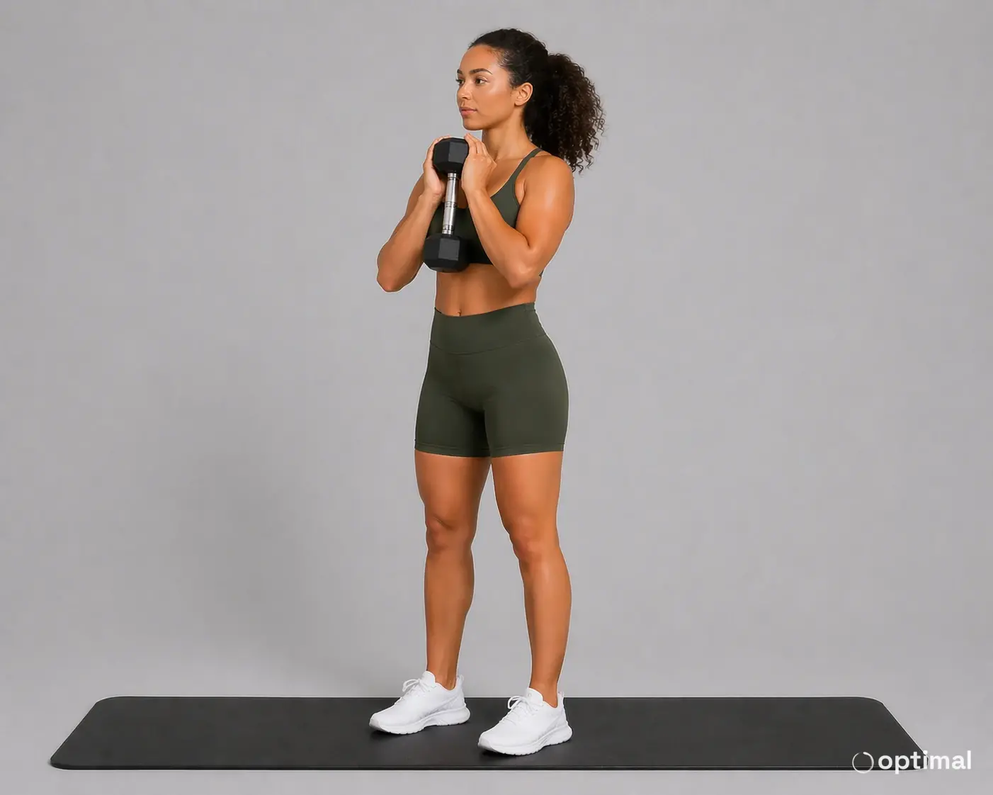 Goblet squat start position